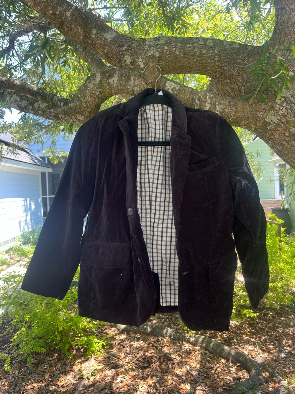 Gymboree Men's Dark Brown Velvet Pea Coat